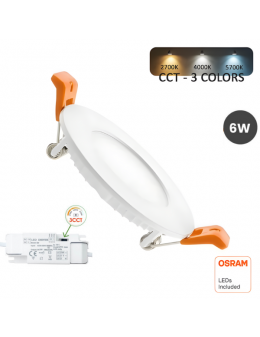 Downlight LED Circular 6W OSRAM CHIP Color Seleccionable