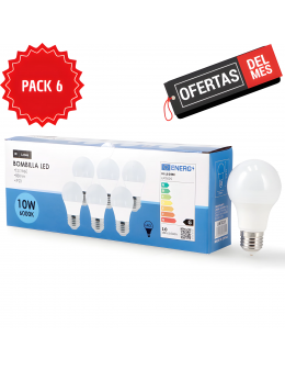 Bombilla Led E27 A60 10W - Pack 6