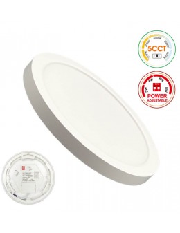 Plafón o Downlight LED Circular Blanco Potencia y Color Seleccionable 5CCT 8W - 6W- 4W - 2W 140Lm/W IP44